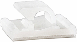 Round Adhesive Cable Clips, 1 Inch Length, Nylon, Self-Adhesive Mounting
