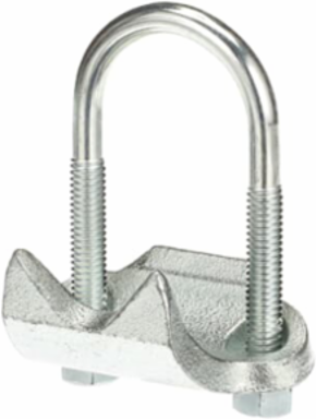 Right Angle Pipe Support 1 Inch Malleable Iron Clamp, Galvanized
