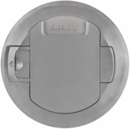 Aluminum Poke-Through Cover, 8 Inch Diameter, Round Shape