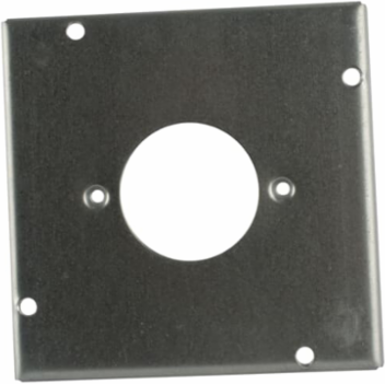 Square Surface Cover 4-11/16 Inch x 1-3/4 Inch Diameter Hole, Galvanized Steel