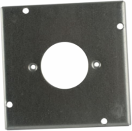 Square Surface Cover 4-11/16 Inch x 1-3/4 Inch Diameter Hole, Galvanized Steel