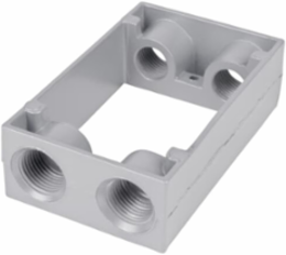 4 Hole 1/2 Inch Box Extension Adapter, 1-3/8 Inch Deep, Aluminum Alloy
