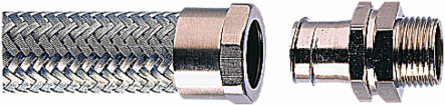 Nickel Plated Brass Conduit Fitting 1/2 Inch, M20 Thread, Straight