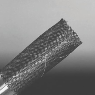 Flame-Retardant Braided Wire Sleeving 2 Inch I.D., 200 Foot Length, Black/White Tracer