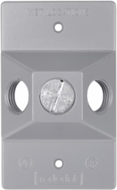 Single Gang Aluminum Lampholder Cover 4-1/2 Inch x 2-13/16 Inch
