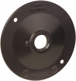 Outdoor Round Cover, 4-1/8 Inch Diameter, Bronze, 1/2 Inch Hub Size