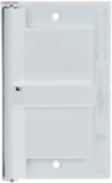 Weatherproof Horizontal GFCI Receptacle Cover, White Zinc Material