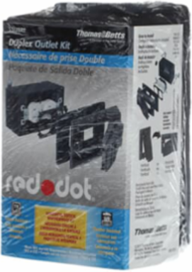 Universal Duplex Outlet Box Kit 18 Cubic Inch Bronze, Weather Resistant