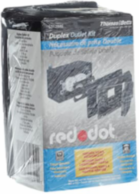 Universal Duplex Outlet Box Kit 18 Cubic Inch Bronze, Weather Resistant