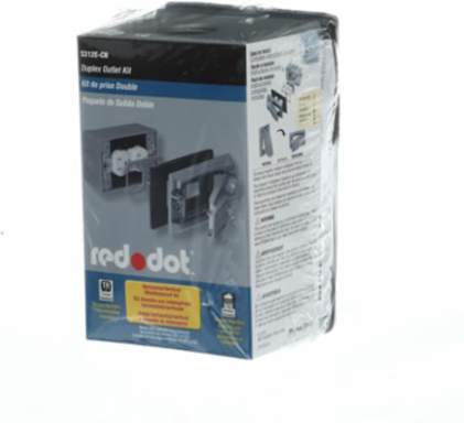 Universal Duplex Outlet Box Kit, 18 Cu. In., Weather Resistant, Gray