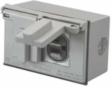 Universal Duplex Outlet Box Kit, 18 Cu. In., Weather Resistant, Gray