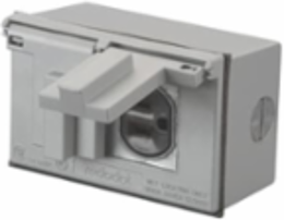 Universal Duplex Outlet Box Kit, 18 Cu. In., Weather Resistant, Gray