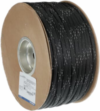 Braided Wire Sleeving PET FR Expandable 3/8 Inch, 500 Foot Length