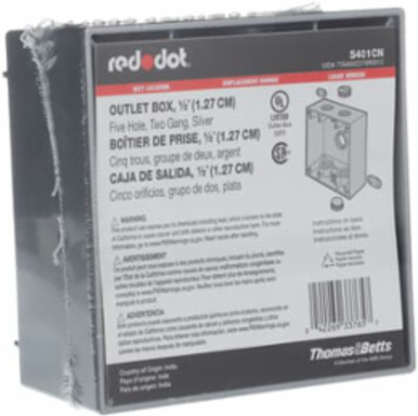 2 Gang Weatherproof Outdoor Box 31 Cubic Inches Hub Size 1/2 Inch Aluminum Silver