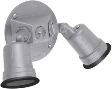 2 Lamp Holder and Round Cover Silver, 150 Watt Power Consumption