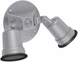 2 Lamp Holder and Round Cover Silver, 150 Watt Power Consumption
