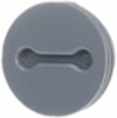 1/2 Inch Closure Plug, Gray Polycarbonate, Bag of 4
