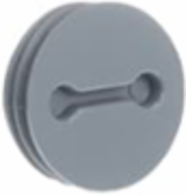 1/2 Inch Closure Plug, Gray Polycarbonate, Bag of 4