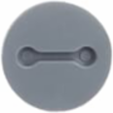 1/2 Inch Closure Plug, Gray Polycarbonate, Bag of 4