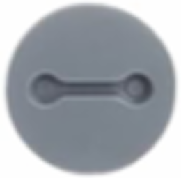 1/2 Inch Closure Plug, Gray Polycarbonate, Bag of 4