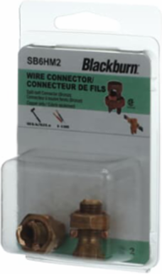 Split Bolt Connector, Bronze, 6-8 Sol Range, Package of 2