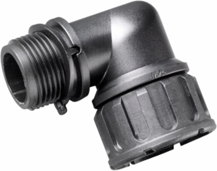 M24 ELBOW CONNECTOR BLACK NUT