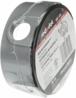 Round Extension Ring 4-1/8 Inch Diameter 1-5/8 Inch Deep Aluminum with 4 Outlets