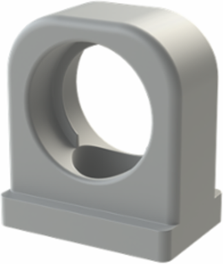 CONDUIT 1PC SUPPORT PA6 NW17 GRY