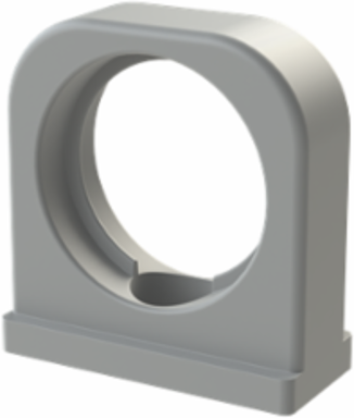 CONDUIT 1PC SUPPORT PA6 NW29 GRY