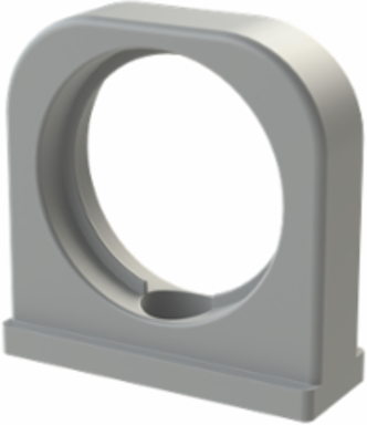 CONDUIT 1PC SUPPORT PA6 NW36 GRY