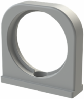 CONDUIT 1PC SUPPORT PA6 NW48 GRY