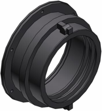 FITTING PA6 NW125 FLANGE GRY