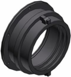 FITTING PA6 NW125 FLANGE GRY