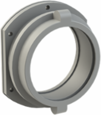 FITTING PA6 NW95 FLANGE GRY