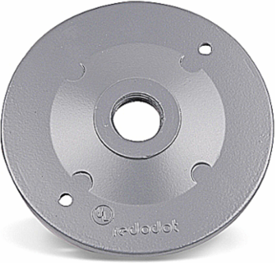 Round Jumbo Lampholder Cover, 4-1/2 Inch Diameter, Aluminum, With Gasket and Screws