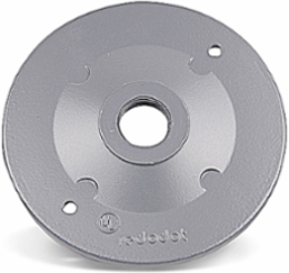 Round Jumbo Lampholder Cover, 4-1/2 Inch Diameter, Aluminum, With Gasket and Screws