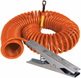 Stainless Heavy Duty Earthing Clamp 35mm Jaw Opening, 5m Cable Length