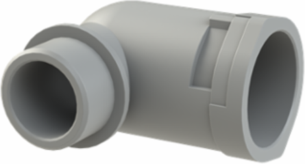 CONDUIT FTNG 90D M25 NW23 IP66 GRY
