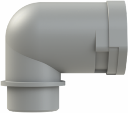 CONDUIT FTNG 90D M25 NW23 IP66 GRY