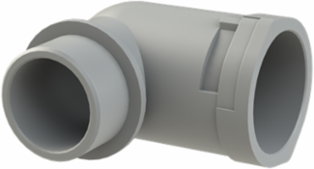 CONDUIT FTNG 90D M32 NW29 IP66 GRY