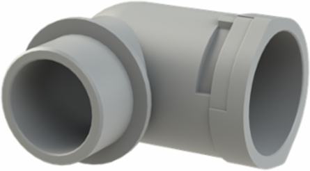 CONDUIT FTNG 90D M40 NW36 IP66 GRY