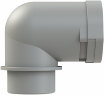 CONDUIT FTNG 90D M40 NW36 IP66 GRY