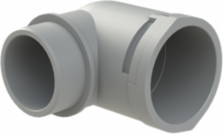CONDUIT FTNG 90D M50 NW48 IP66 GRY