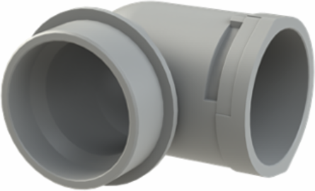 CONDUIT FTNG 90D M63 NW48 IP66 GRY