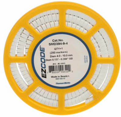 WIRE MARKER WH:4(CD/250)AWG12-4