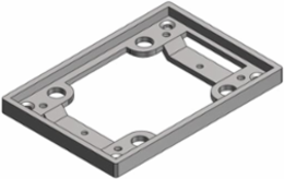 Aluminum Tile Flange for Floor Boxes - Material: Aluminum, Type: Flush Service