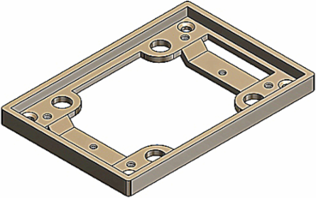 Brass Flush Service Tile Flange for 640 & 840 Series Floor Boxes