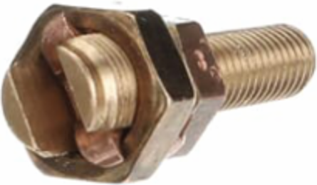 Long Stud Single Service Post Connector for 3/8 Inch Stud, Bronze Material
