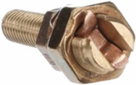 Long Stud Single Service Post Connector for 3/8 Inch Stud, Bronze Material