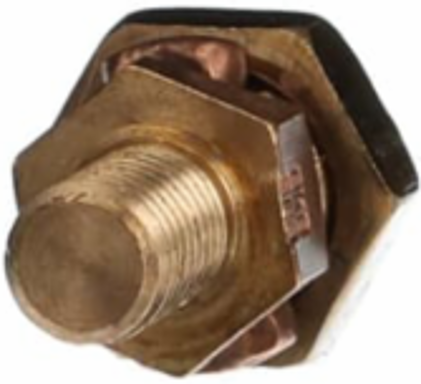 Short Stud Single Service Post Connector for 3 - 10 Stranded, 2 - 10 Solid, 3/8 Inch Stud